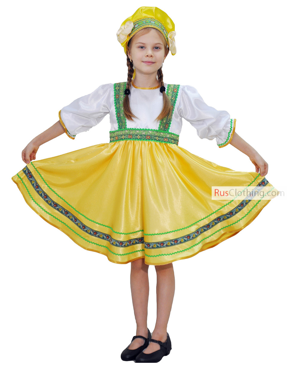 Russian sarafan dress for girl ''Dunyasha'' | RusClothing.com